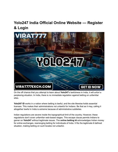 Yolo 247 is legal in india Download +128K.